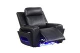 Rolls Royce Black Power Reclining Set | Olivia Furniture