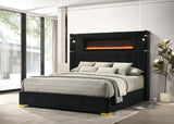 Romance Black King Platform Bed | Olivia Furniture