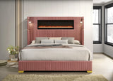 Romance Pink King Platform Bed | Olivia Furniture