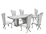 Royal Elegance Silver/White Dining Chairs Set of 2 (Close Out Price) – product image 3 | Olivia Furniture