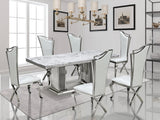 Royal Elegance Silver/White Dining Chairs Set of 2 (Close Out Price) – product image 4 | Olivia Furniture