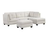 Sienna Sand Boucle Sectional with Ottoman | Olivia Furniture