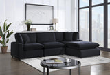 Sky Black Velvet Modular Sectional | Olivia Furniture