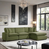 Sky Olive Velvet Modular Sectional | Olivia Furniture