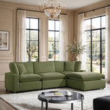 Sky Olive Velvet Modular Sectional | Olivia Furniture