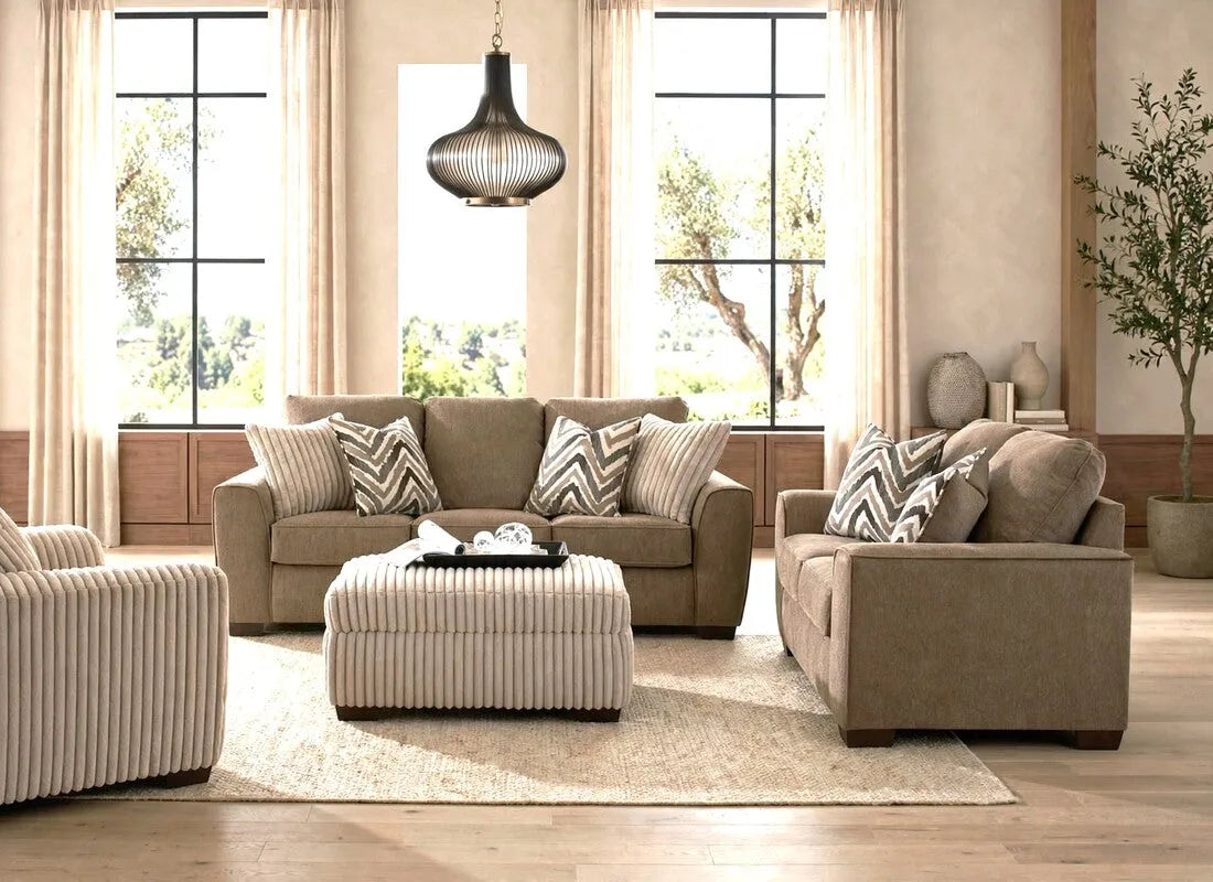 Sofia Java sofa and loveseat set | Olivia Furniture 1