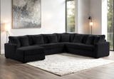 Solana Black Sectional | Olivia Furniture