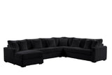 Solana Black Sectional | Olivia Furniture