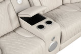 Spain Sand Power Reclining Sectional with Power Headrests | Olivia Furniture
