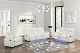Stefano White 3-Piece Reclining Living Room Set | Olivia Furniture