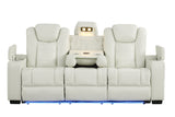 Stefano White 3-Piece Reclining Living Room Set | Olivia Furniture