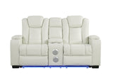 Stefano White 3-Piece Reclining Living Room Set | Olivia Furniture