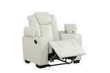 Stefano White 3-Piece Reclining Living Room Set | Olivia Furniture