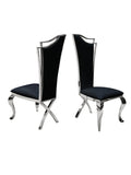Stella Silver/Black Dining Chairs Set of 2 – product image 1 | Olivia Furniture