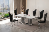 Stella Silver/Black Dining Chairs Set of 2 – product image 2 | Olivia Furniture