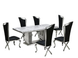 Stella Silver/Black Dining Chairs Set of 2 – product image 3 | Olivia Furniture