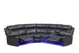 Super Black Reclining Sectional | Olivia Furniture