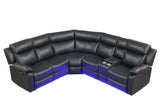 Super Black Reclining Sectional | Olivia Furniture