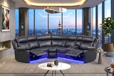 Super Black Reclining Sectional | Olivia Furniture