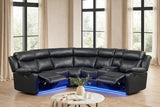 Super Black Reclining Sectional | Olivia Furniture