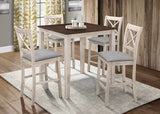 Tahoe Antique White 5-Piece Counter Height Set | Olivia Furniture
