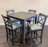 Tahoe Gray 5-Piece Counter Height Set | Olivia Furniture