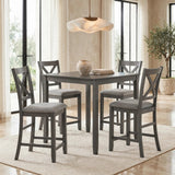 Tahoe Gray 5-Piece Counter Height Set | Olivia Furniture