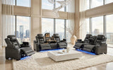 Tesla Gray 3-Piece Power Reclining Set | Olivia Furniture