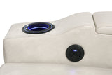 Topgun Ivory Power Recliner with Bluetooth Speaker and Led Light | Olivia Furniture