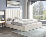 Valencia Beige King Platform Bed | Olivia Furniture