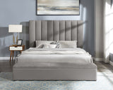 Valencia Gray King Platform Bed | Olivia Furniture