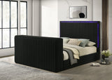 Villa Black Queen Platform Bed | Olivia Furniture