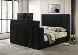 Villa Black Queen Platform Bed | Olivia Furniture