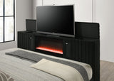 Villa Black Queen Platform Bed | Olivia Furniture