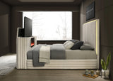Villa White Queen Platform Bed | Olivia Furniture