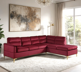 Vogue Red Velvet Sectional | Olivia Furniture