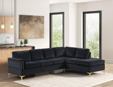 Vogue Black Velvet Sectional | Olivia Furniture
