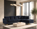 Vogue Black Velvet Sectional | Olivia Furniture