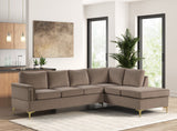 Vogue Latte Velvet Sectional | Olivia Furniture