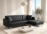 William Black Faux Leather Reversible Sectional | Olivia Furniture