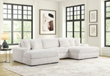 Sunday Beige 3-Piece Double Chaise Sectional | Olivia Furniture