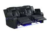 Hulk20 Black 3PC Reclining Set
