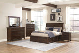 Logandale Brown Storage Platform Sleigh Bedroom Set - Olivia Furniture