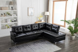 Vintage Black Sectional - Olivia Furniture