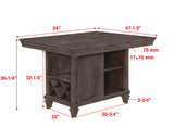 Regent Grayish Brown Counter Height Set - Olivia Furniture