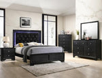 Micah Black LED Panel Bedroom Set - Olivia Furniture