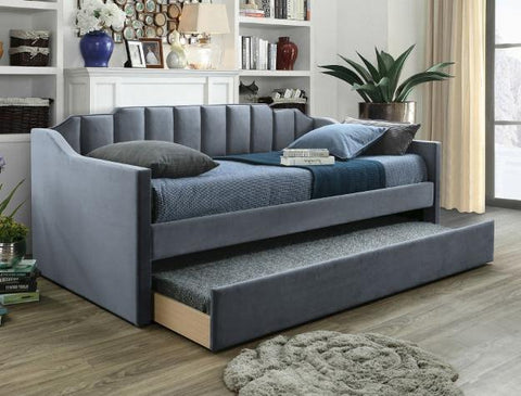 Menken Gray Daybed with Trundle - Olivia Furniture