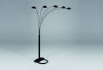 Peacock Arc Black 82" Floor Lamp Black - Olivia Furniture