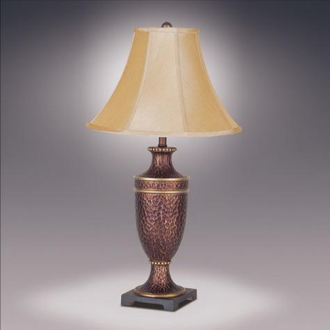 Hammered Urm Bell Shade 29" Table Lamp - Olivia Furniture