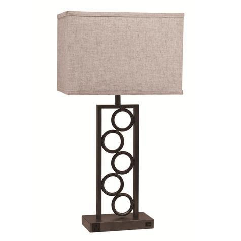 Stack Circle Brown 29" Table Lamp - Olivia Furniture